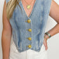 Rowdy Denim Fitted Vest