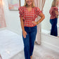 Petra Plaid Babydoll Blouse