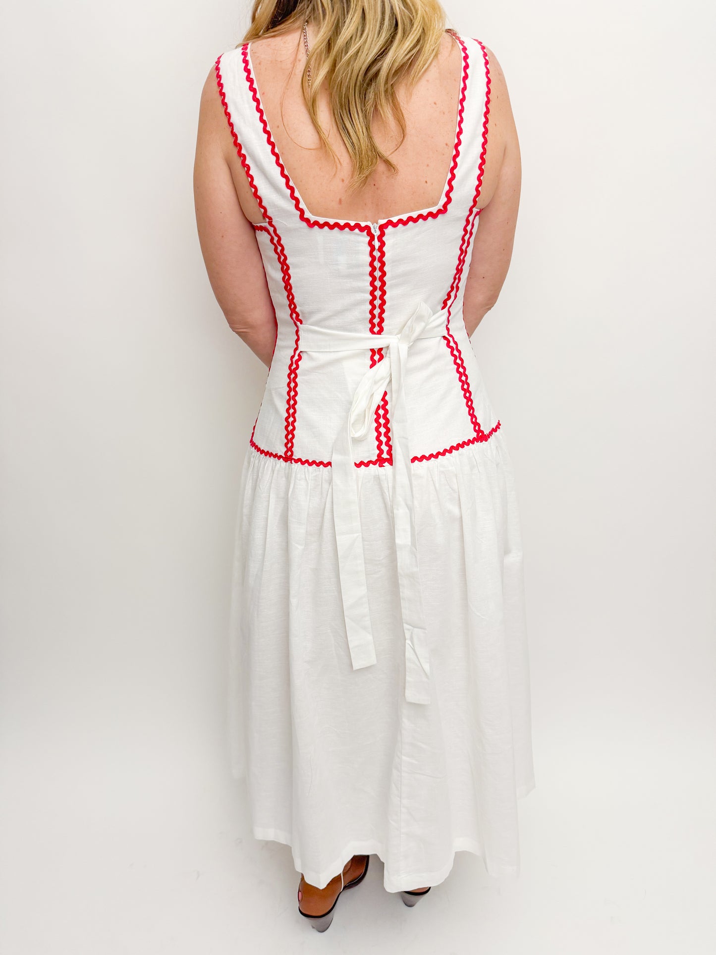 Juanita RicRac Trim Midi Dress