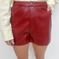 Night Vision Faux Leather Shorts