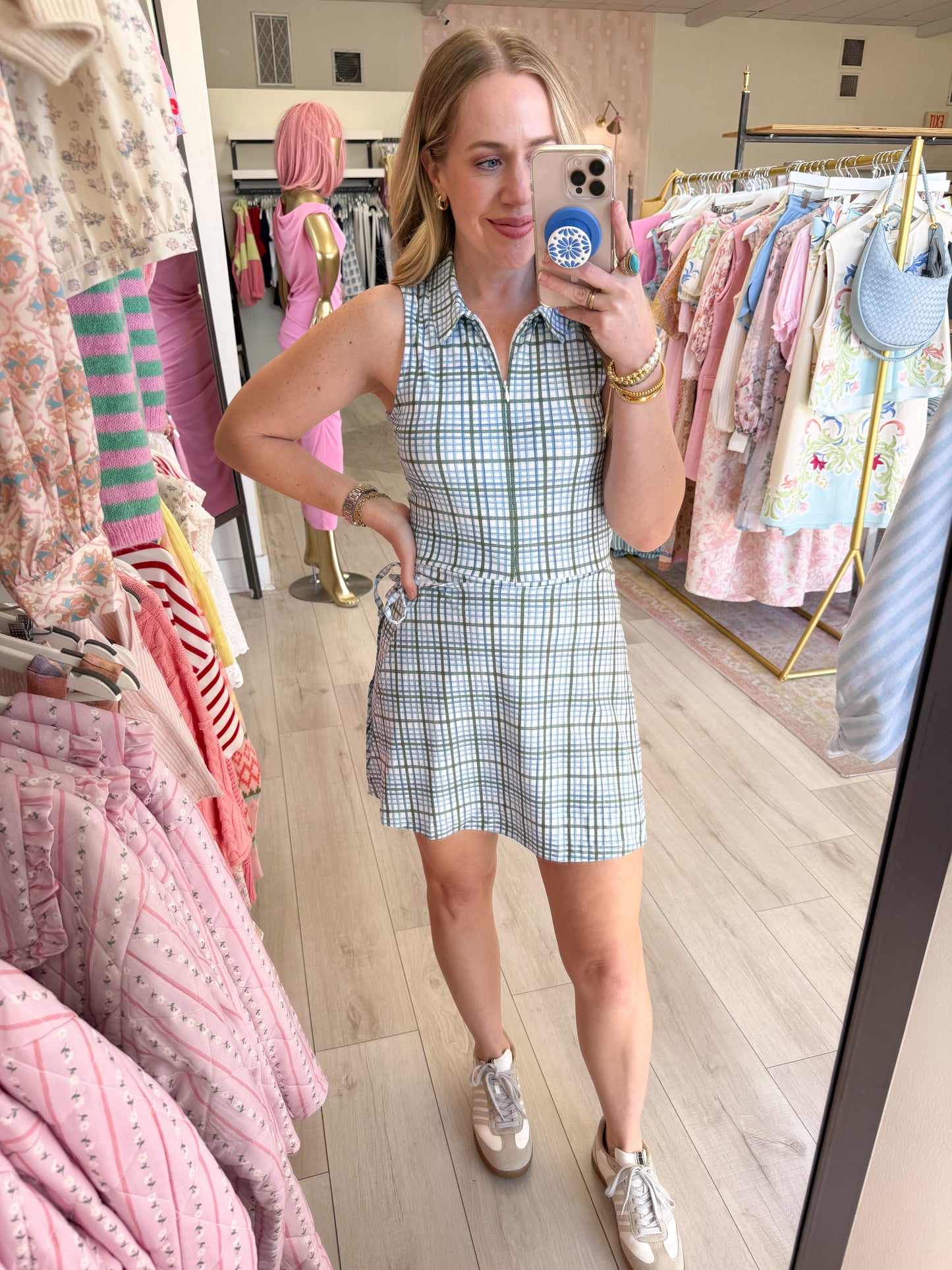 The Easton Dress Meadow Plaid