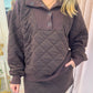 Cool Down Quilted Snap Pullover