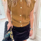Chestnut Button Up Sweater Vest