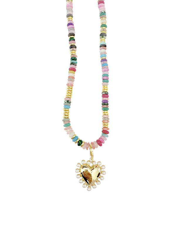 Cleo Beaded Charm Necklace