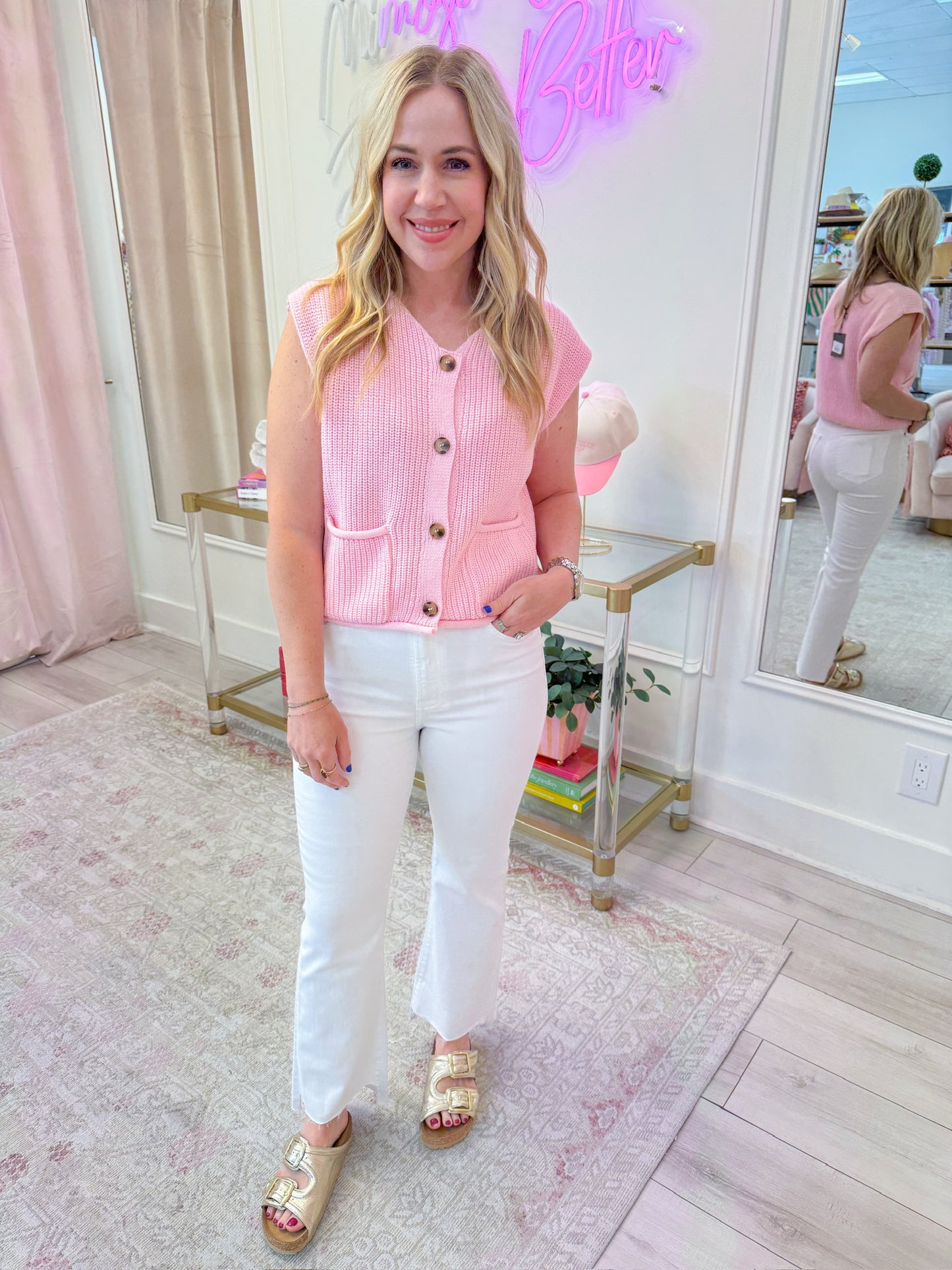Happi High Rise Step Hem Crop Flare