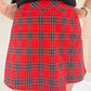 Christmas Tartan Knit Wrap Skort