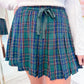 Christmas Tartan Pleated Mini Skort