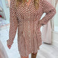 Retro Honeycomb Shirt Dress
