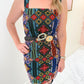 Patchwork Embroidered Mini Dress