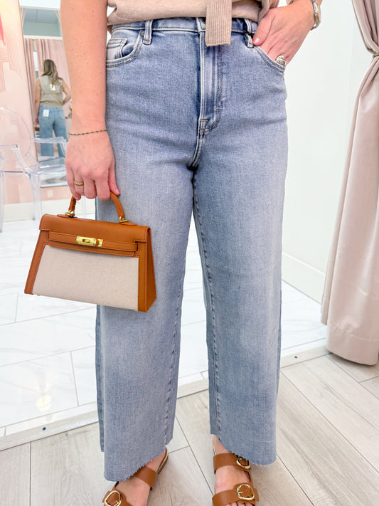 Nori Clean Stretch Crop Wide Leg Med Light