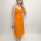 Prickly Petal Applique Midi Dress