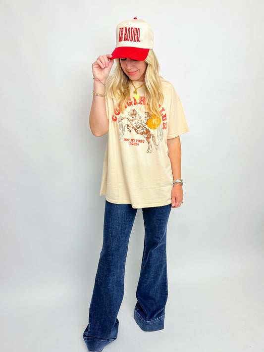 Travis Tee Distressed Cowgirl Graphic