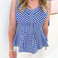 Tabby Gingham Tie Tank