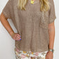 Dayton Metallic Vneck Sweater Top