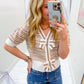 Stripe Bow Front Sweater Cardi