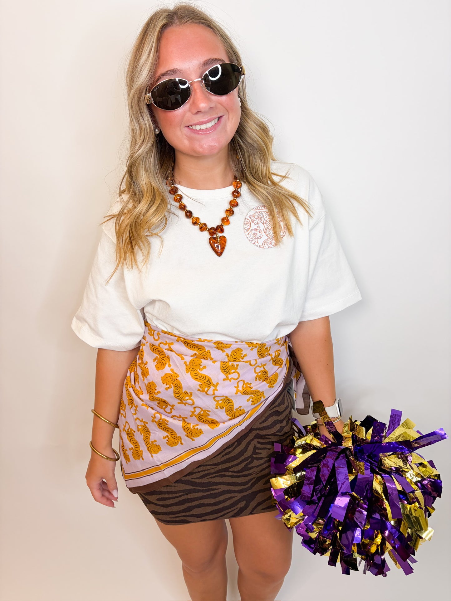 Josie Mini Skort Wild Tiger Knit
