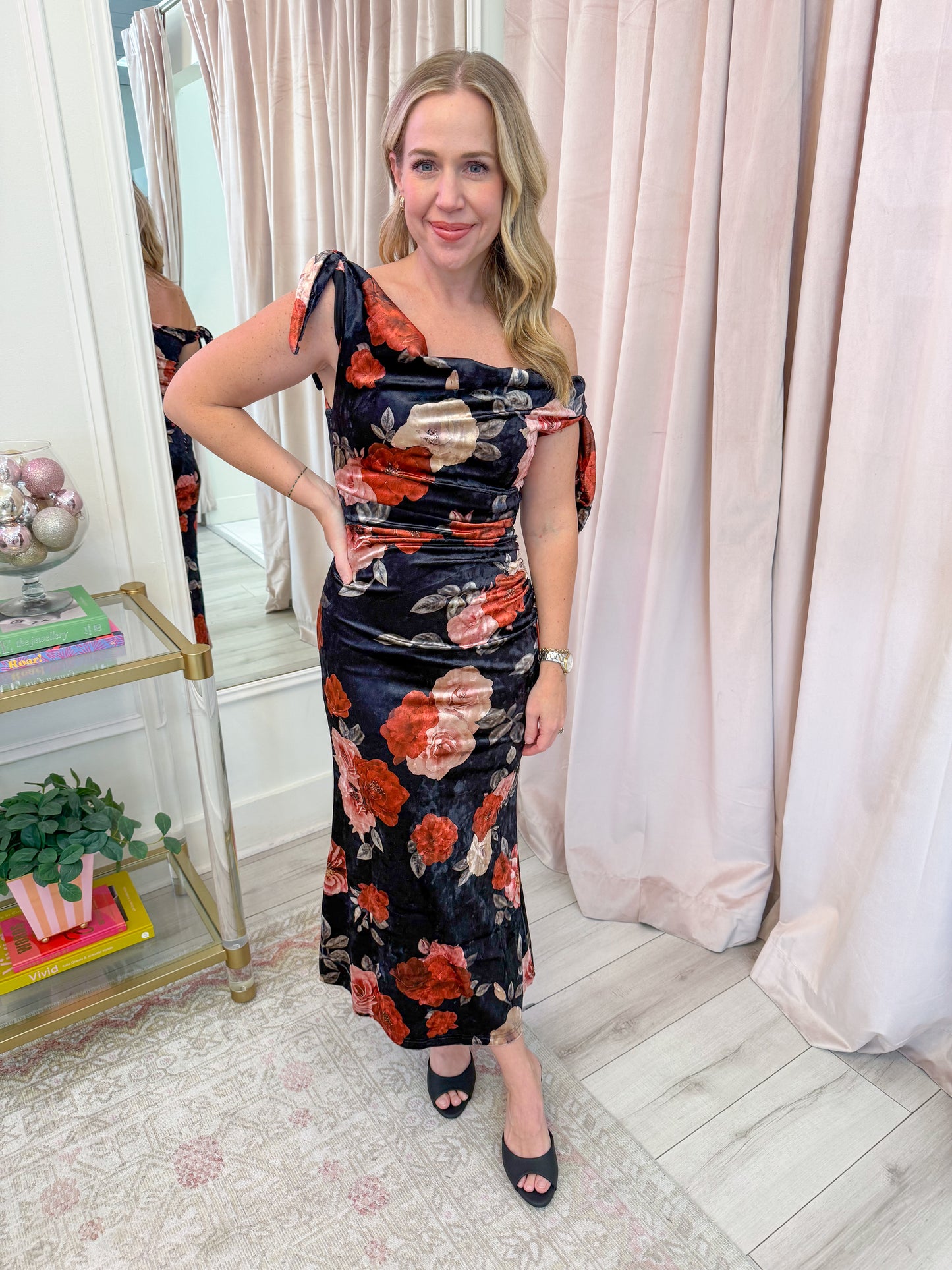 Teagan Off the Shoulder Midi Dress