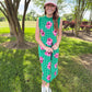 Checkered Azalea Knit Midi Dress