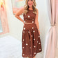 Mocha Mod Polka Dot Skirt