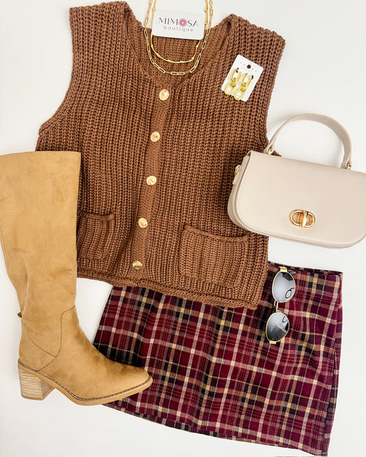 Coco Relaxed Knit Sweater Vest