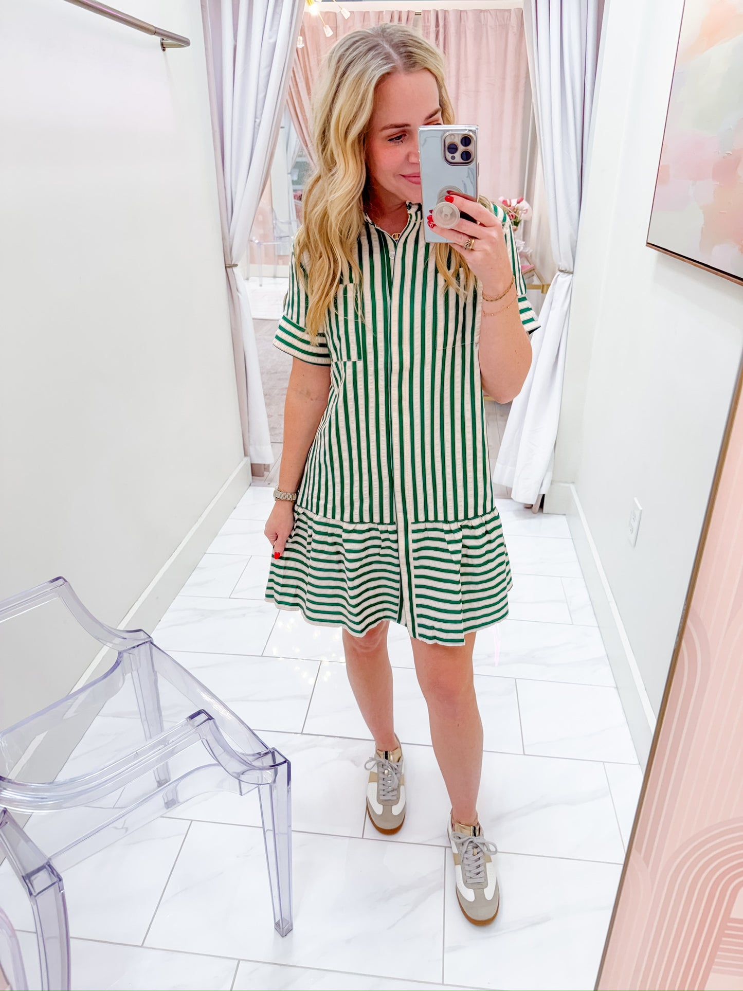 Sicily Stripe Mini Dress