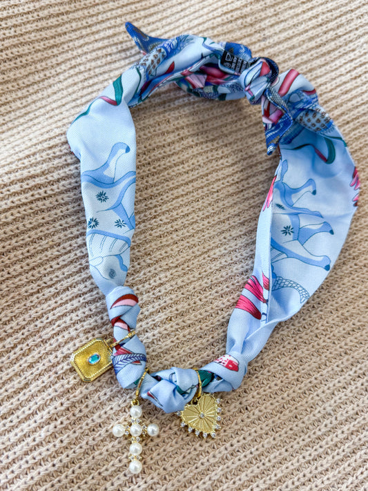 Tristan Multi Charm Scarf Necklace