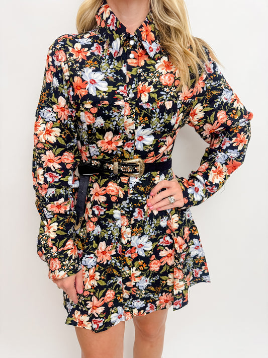 Sophia Floral Button Down Dress