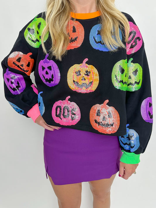 Sequin QOS O'Lantern Sweatshirt