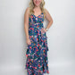 Painted Blooms Tiered Maxi Dress