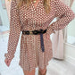 Retro Honeycomb Shirt Dress