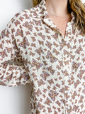 Heart Flutters Button Down Midi Shirt Dress