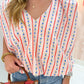 Floral Ditzy Stripe Bubble Top