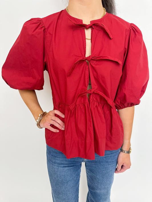 Alayna Tie Front Blouse