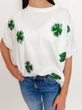 St. Paddy's Sequin Patch Boxy Tee