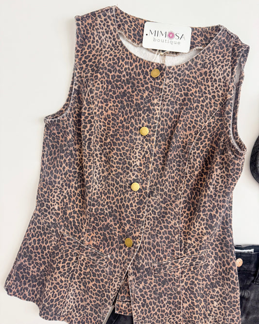 Anita Leopard Vest Top