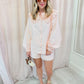 Blush Eyelet Button Up
