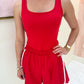Butter Soft Pleated Side Romper