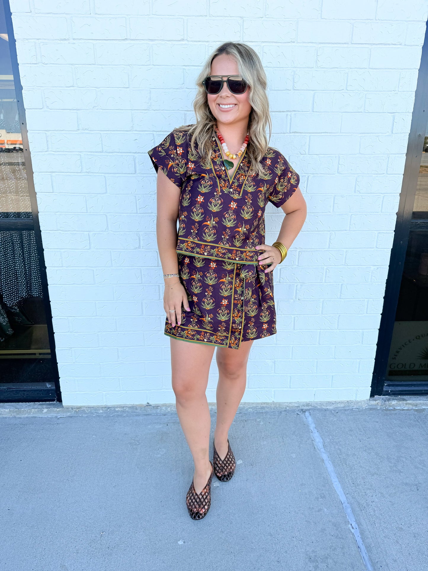 Autmn Garden Print Skort
