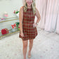 Stevie Plaid Skater Mini Dress