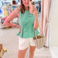 Greenhouse Gingham Ruffle Blouse