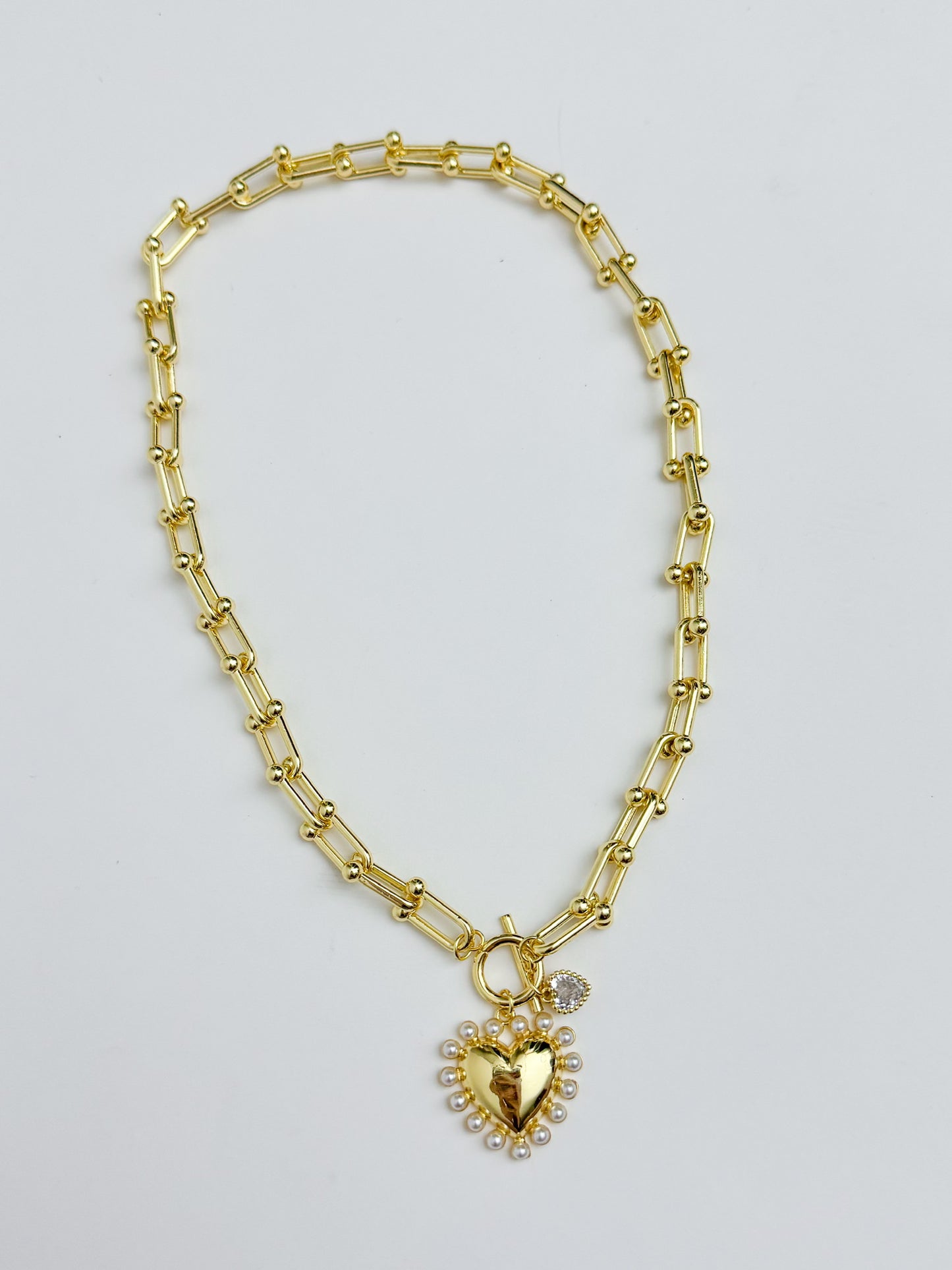 Tia Pearl Heart Necklace