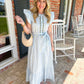 Floral Ditzy Stripe RicRac Maxi Dress