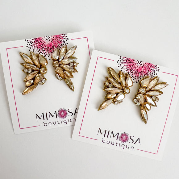 Rhinestone Wing Earring