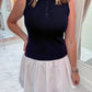 High Line Mixed Polo Mini Dress