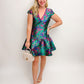 Estelle Jacquard Drop Waist Mini Dress