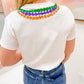 Mardi Gras Sequin Beads Tee