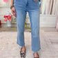 High Rise Slim Wide Crop Jean