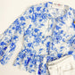 Blue for You Floral Tie Front Blouse