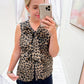 Catya Leopard Tie Vest