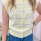 Sunny Stripe Button Up Sweater Tank